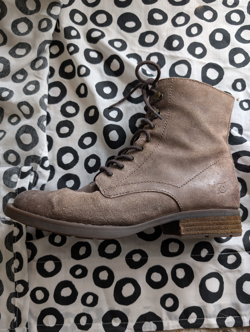 Born Women's Lace-Up Suede Ankle Boots - Brown